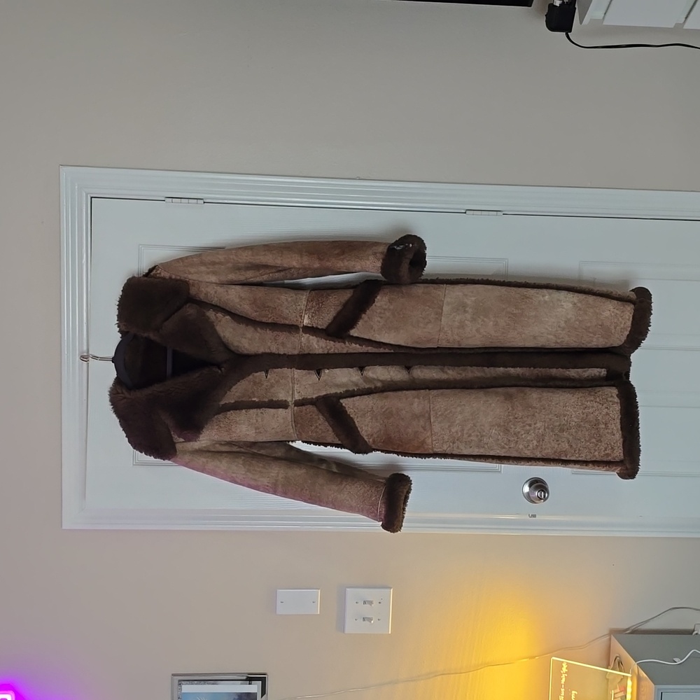 Ardney coat lambs wool long lined Vintage